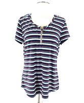 Juniors Size XL (15-17) Top By NO BOUNDARIES Red White Blue and Gray - TheRealThreads